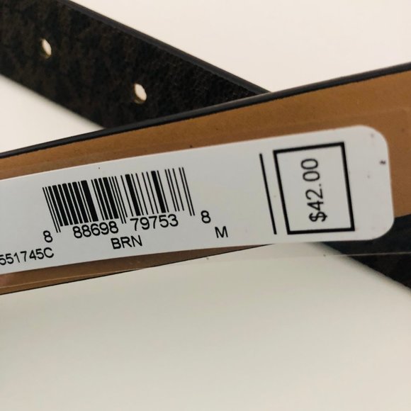 MICHAEL KORS Signature Logo NWT Belt Size Medium - Picture 4 of 5